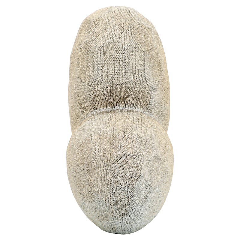 Modern Stone Ceramic Geometric Heart Sculpture