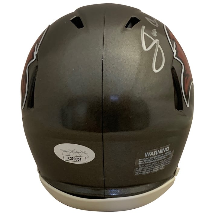 Jon Gruden Autographed Tampa Bay Buccaneers Signed Football Mini Helmet JSA COA - 8'6" x 11'6"