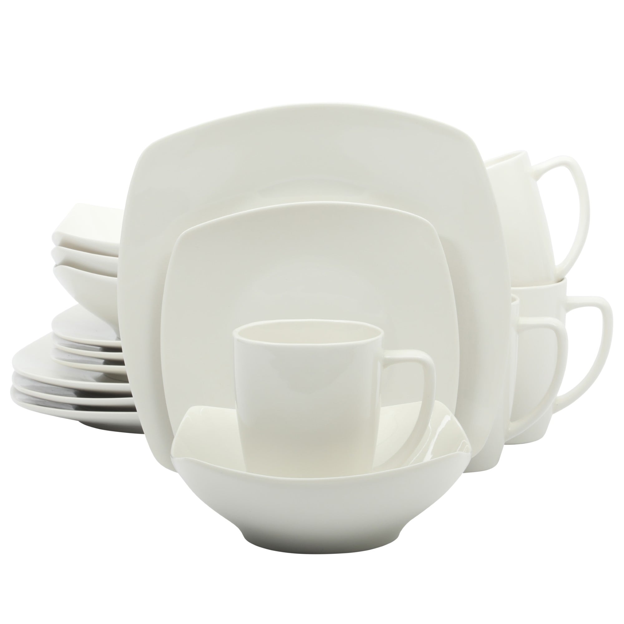 Gibson Home Zen Buffet 16-Piece Dinnerware Set - White - Overstock