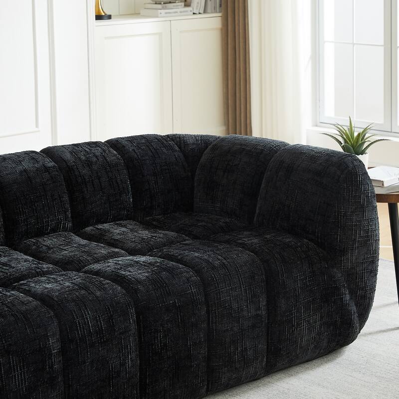 86.5" 3-Seater Chenille Pure Foam Sofa