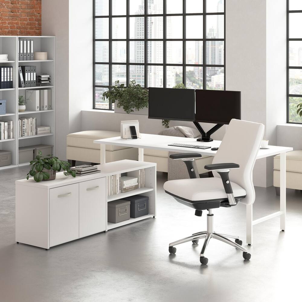 Bush Business Furniture Hustle 72W Computer Desk with Storage Cabinet