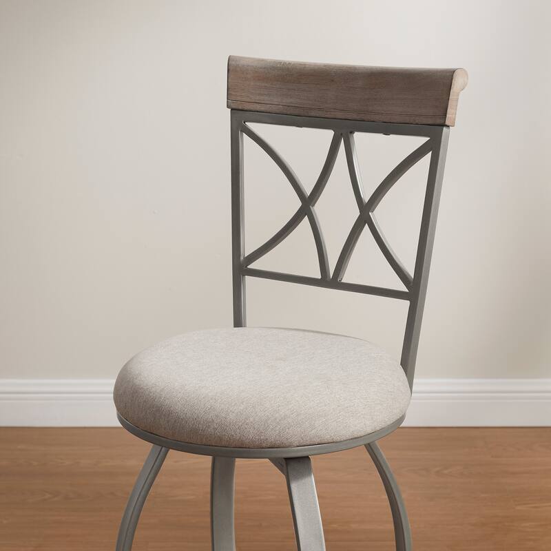 Linon Eden 24-inch Metal Swivel Counter Stool