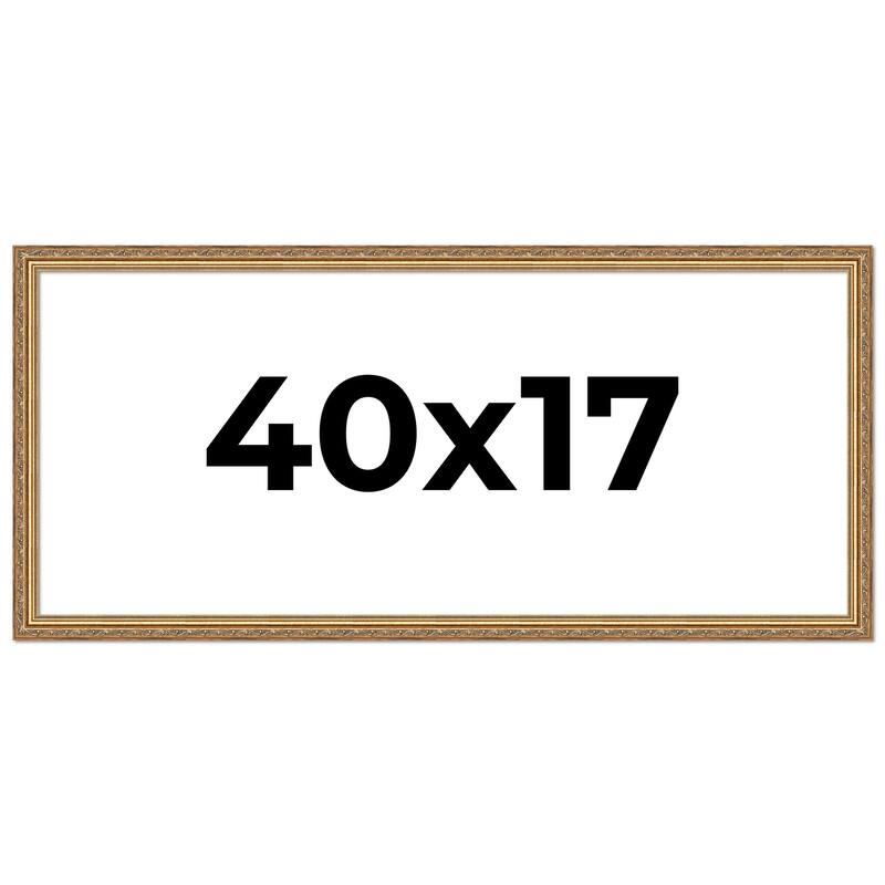 40x17 Frame Red Solid Wood Picture Frame Width 1.75 Inches | Interior Frame Depth 1 13/16 Inches