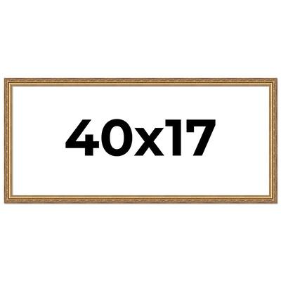 40x17 Frame Red Solid Wood Picture Frame Width 1.75 Inches | Interior Frame Depth 1 13/16 Inches