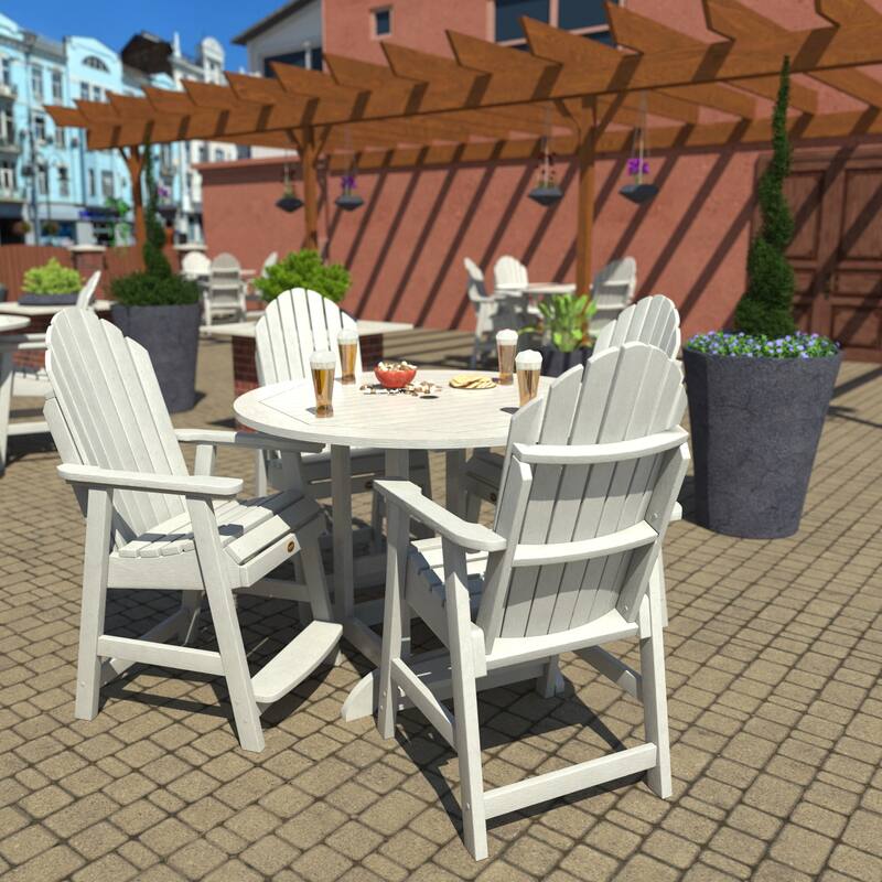 Highwood Commercial Grade 5-Piece Muskoka Adirondack 48" Counter Height Dining Set