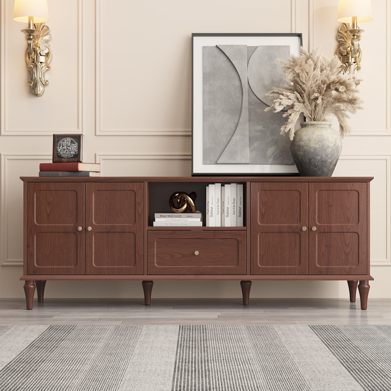 67" Mid-Century TV Stand for TVs up to 75"