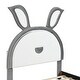preview thumbnail 12 of 57, Rabbit-Shaped Velvet Platform Bed Frame with Trundle & LED Lights