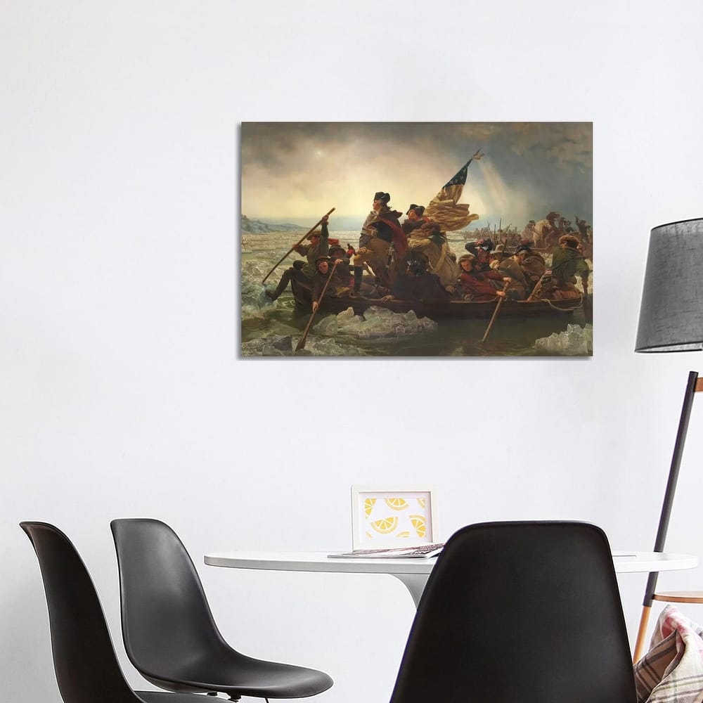 iCanvas "Painting Of George Washington Crossing The Delaware" by John Parrot Canvas Print