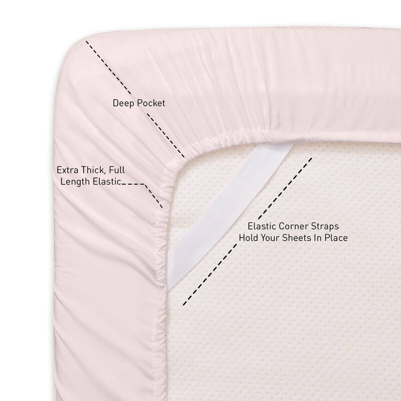 Sweet Home Collection 18"-24" Extra Deep Pocket, Double Brushed Microfiber Sheet Set