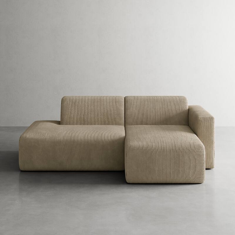 Oversized Corduroy Modular Sectional Fabric Sofa Set