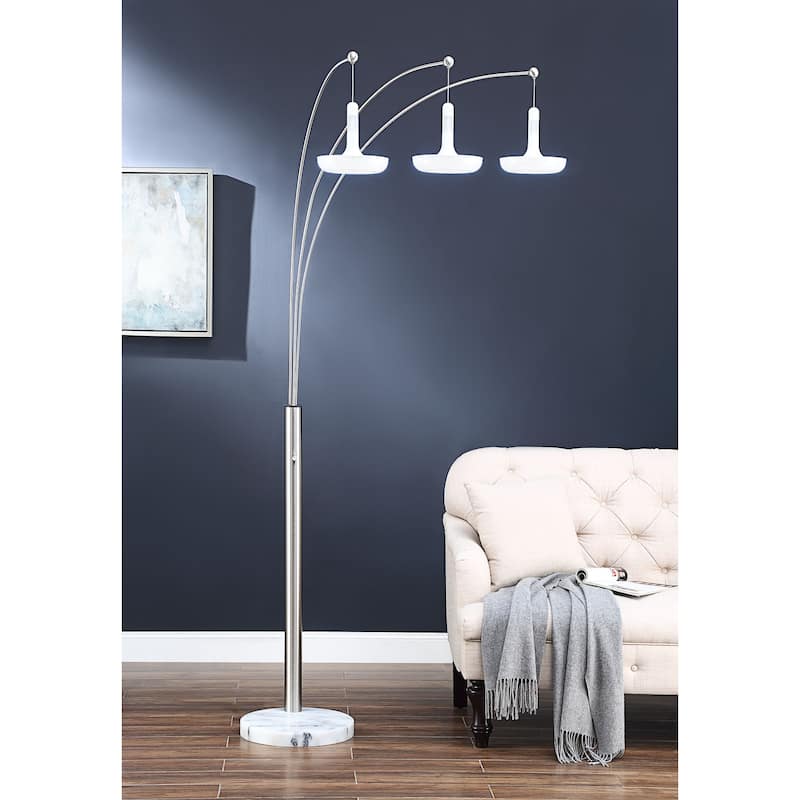 86"H 3-Arm Arc Floor Lamp