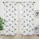 preview thumbnail 2 of 3, Sweet Jojo Designs Blue and Grey Jungle Sloth Leaf 84-inch Window Treatment Curtain Panel Pair - Turquoise Gray Green Rainforest