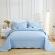 preview thumbnail 93 of 106, MarCielo 3 Piece Cotton Oversized Bedspread Quilt Set Tmonica Light Blue - Oversized King
