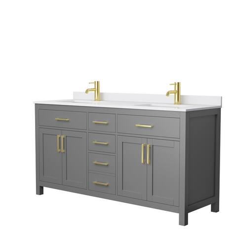 Beckett 66 Inch Double Vanity, Cultured Marble Top