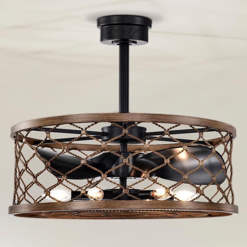 Deniz 24 Inch Modern Contem Fandelier with Remote