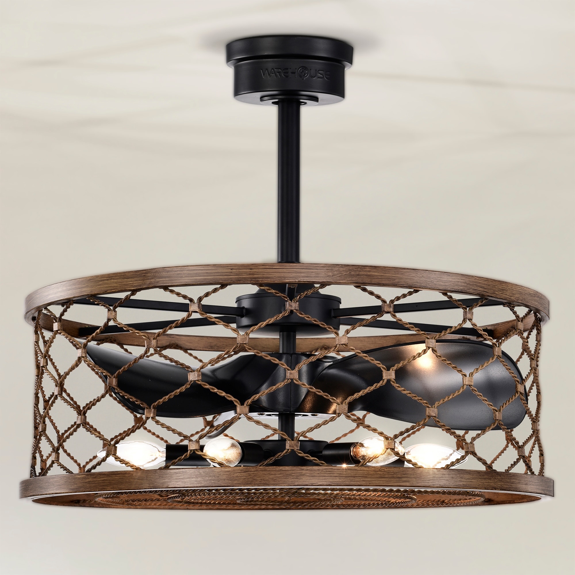 Warehouse of Tiffany Deniz 24 Inch Modern Contem Fandelier with Remote
