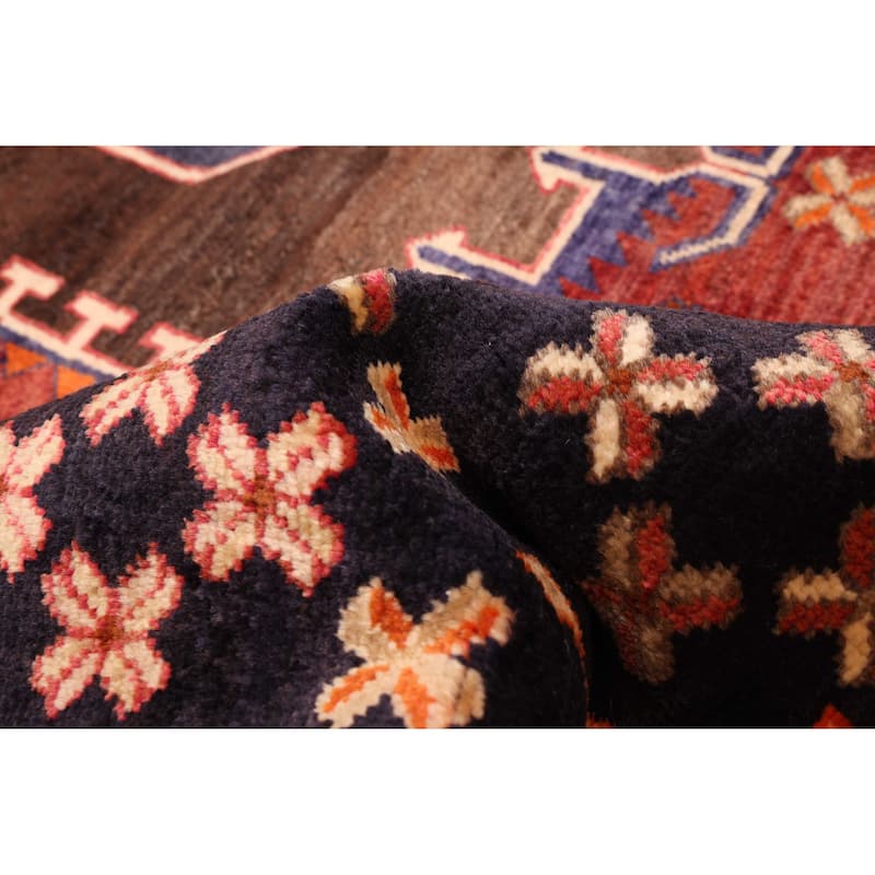 ECARPETGALLERY Hand-knotted Melis Dark Navy Wool Rug - 4'9 x 7'0