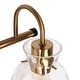 preview thumbnail 7 of 12, Elisie Modern 2-light Bathroom Vanity Light Farmhouse Black Gold Sconce with Water Glass