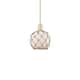 Option Antique Brass / White Glass with Brown Rope