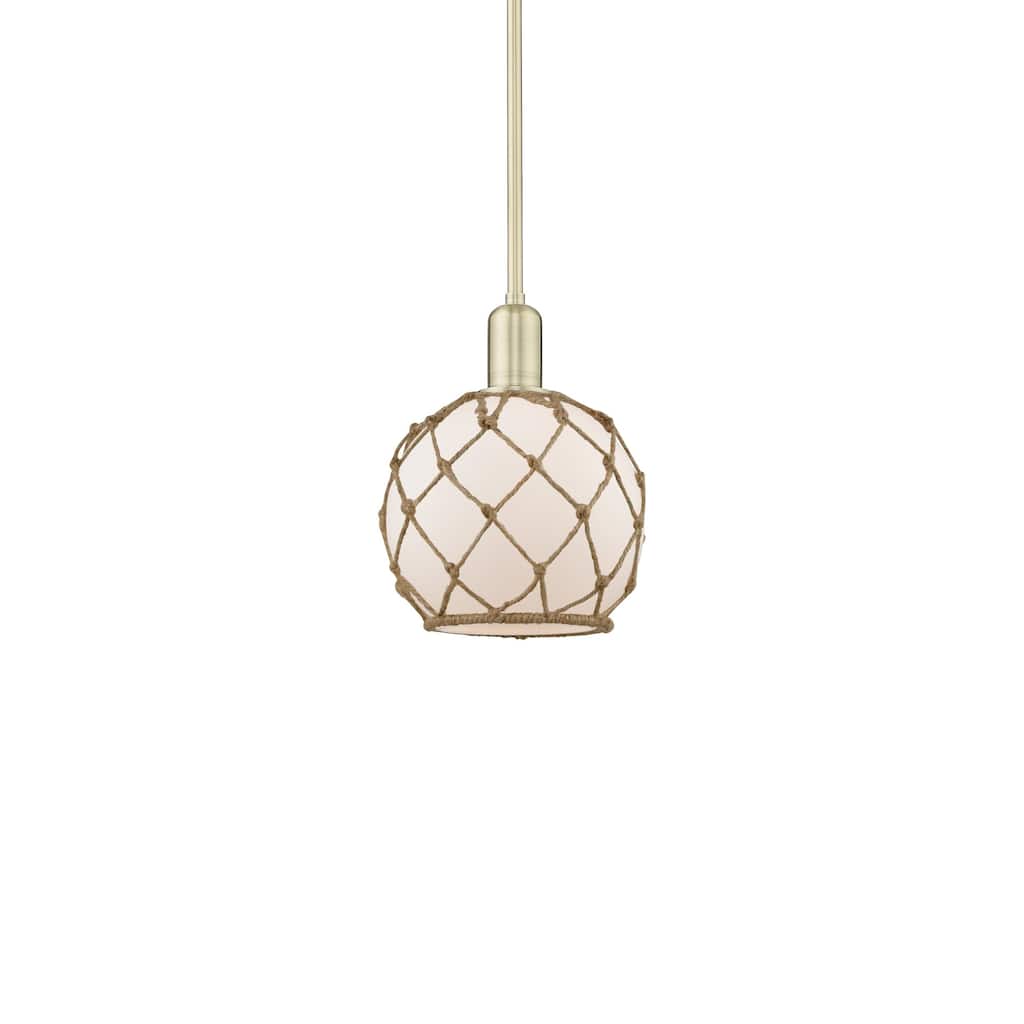 Innovations Lighting 716-1S-11-8 Farmhouse Rope Pendant Farmhouse Rope