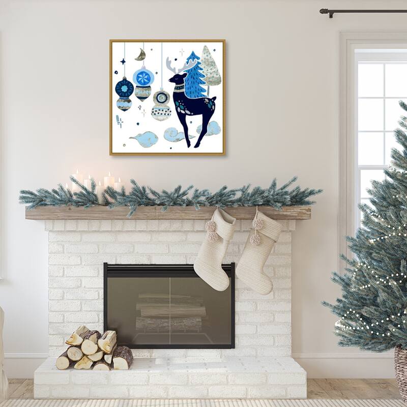 Goodnight Reindeer II by Melissa Wang Framed Canvas Wall Art Print