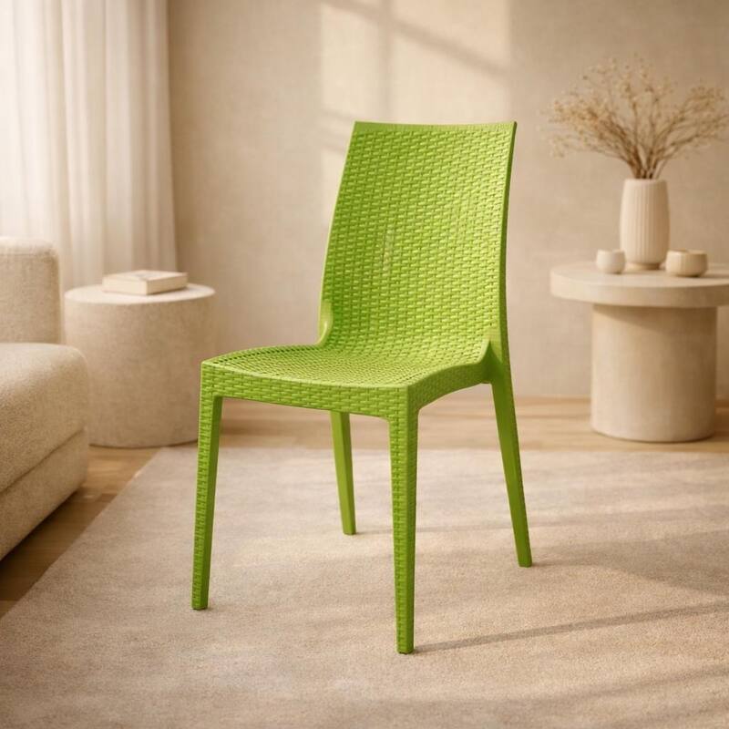 Mace Outdoor Wicker-Style Weather-Resistant and Stackable Dining Chair for Patios, Cafes, Indoor and Outdoor