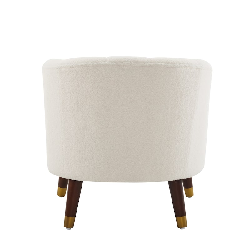 White 28.25" Upholstered Accent Chair