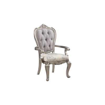 Platinum/Taupe Velvet Upholstered Wood Frame Dining Chair, Set of 2, Sturdy Dining Chair for Dining Rooms - 22.75