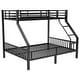 preview thumbnail 9 of 30, Metal Bunk Bed with Ladder and Metal Slats Support, Storage Underneath, Heavy Bunk Beds, Black Bed Frame, No Box Spring Needed