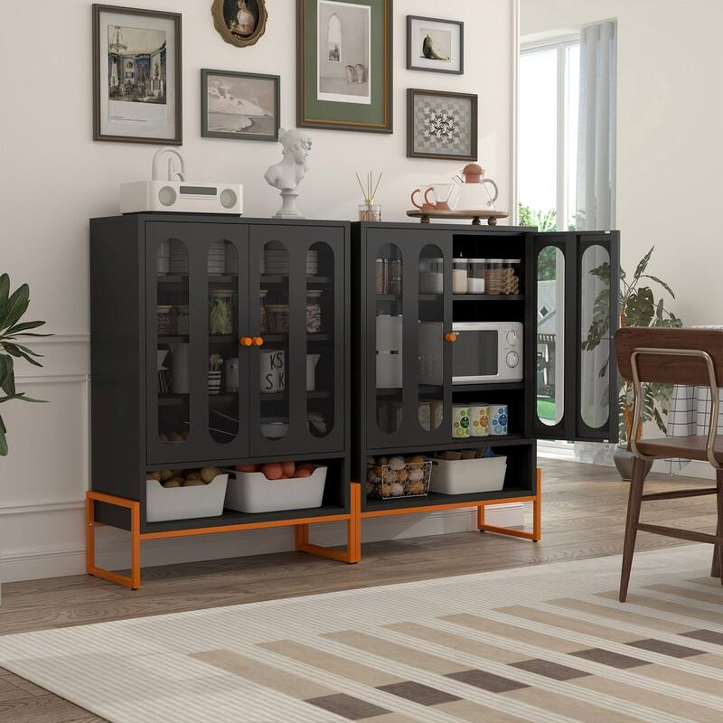 5.9" Modern Shoe Cabinet with Double-Sided Mesh Doors, Adjustable Partitions