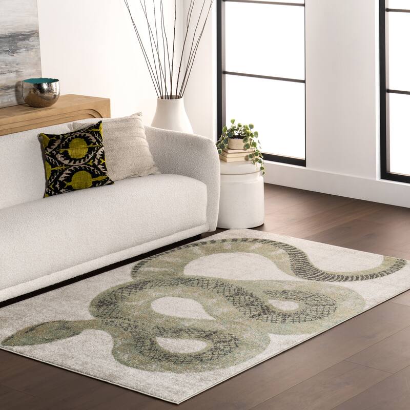 Nuloom Leopold Serpent Area Rug - 5' x 8' - Green - Rectangle