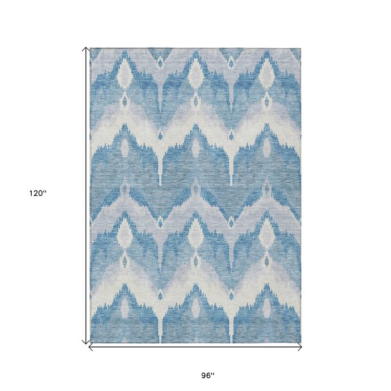 HomeRoots Ikat Transitional Rectangle Outdoor Rug