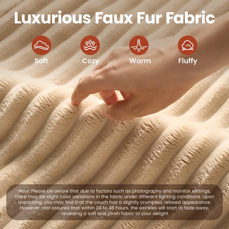 VIOS No-Assembly Plush Fabric Sofa Set​