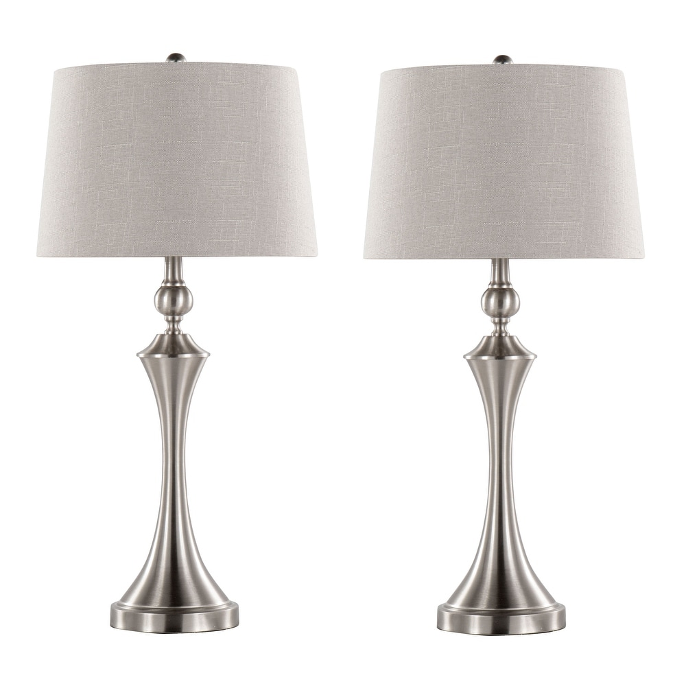 Flint 30.75" Metal Table Lamp with USB (Set of 2)