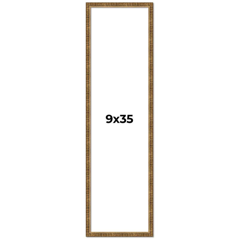 9x35 Frame Gold Solid Wood Picture Frame - Complete Modern Photo Frame