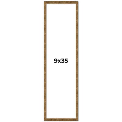 9x35 Frame Gold Solid Wood Picture Frame - Complete Modern Photo Frame
