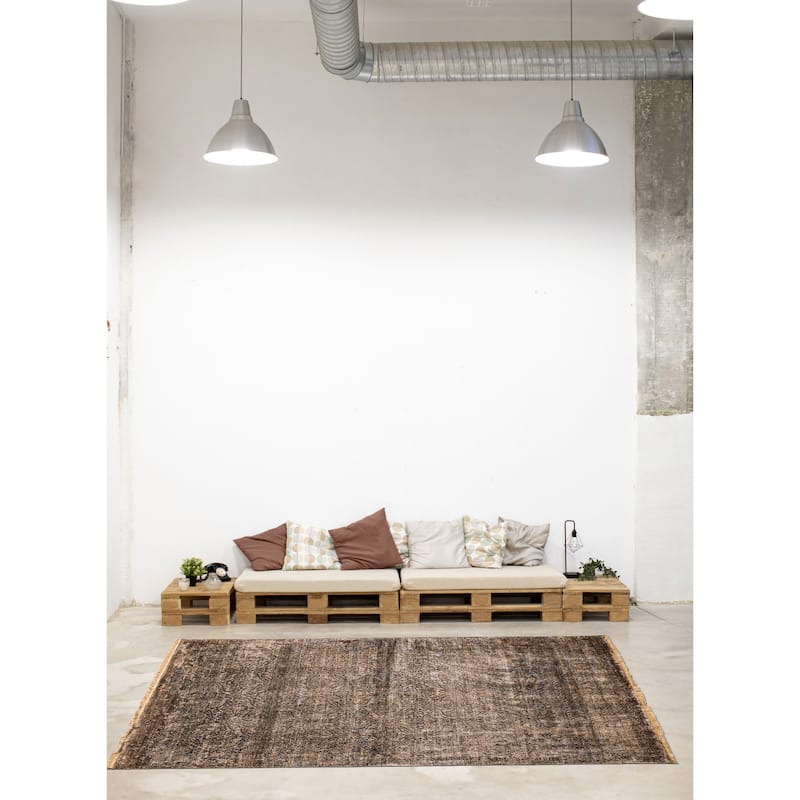 ECARPETGALLERY Hand-knotted Legacy Taupe Silk Rug - 5'3 x 7'7