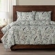 preview thumbnail 12 of 19, Siscovers Gonzo Botanical Print Duvet Set Rain - California King - 3 Piece