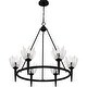 preview thumbnail 4 of 7, Shea 6-Light Matte Black Chandelier