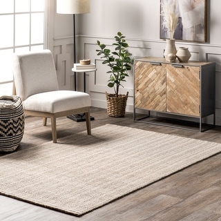 Nuloom Jolinn Farmhouse Wool and Jute Area Rug