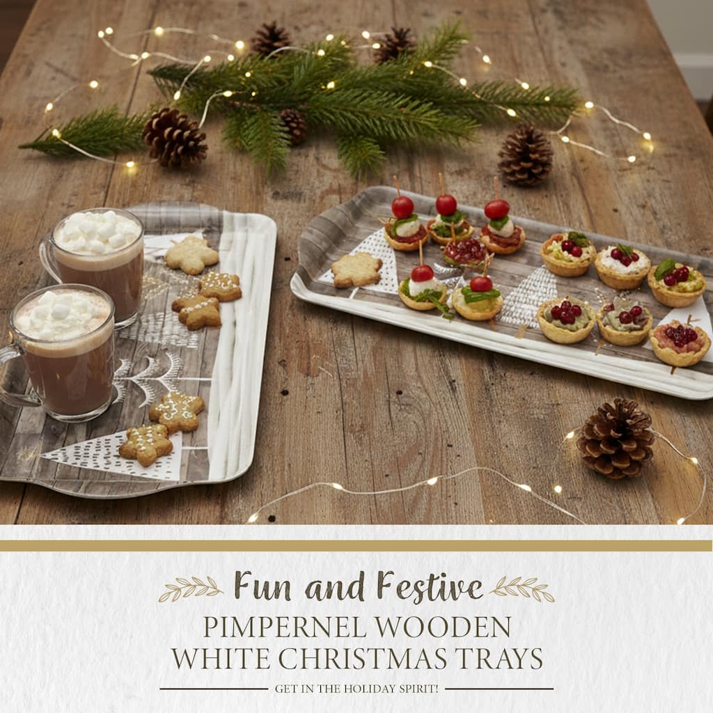 Pimpernel Christmas Trays Melamine Serving Trays Tree Design Dishwasher Safe