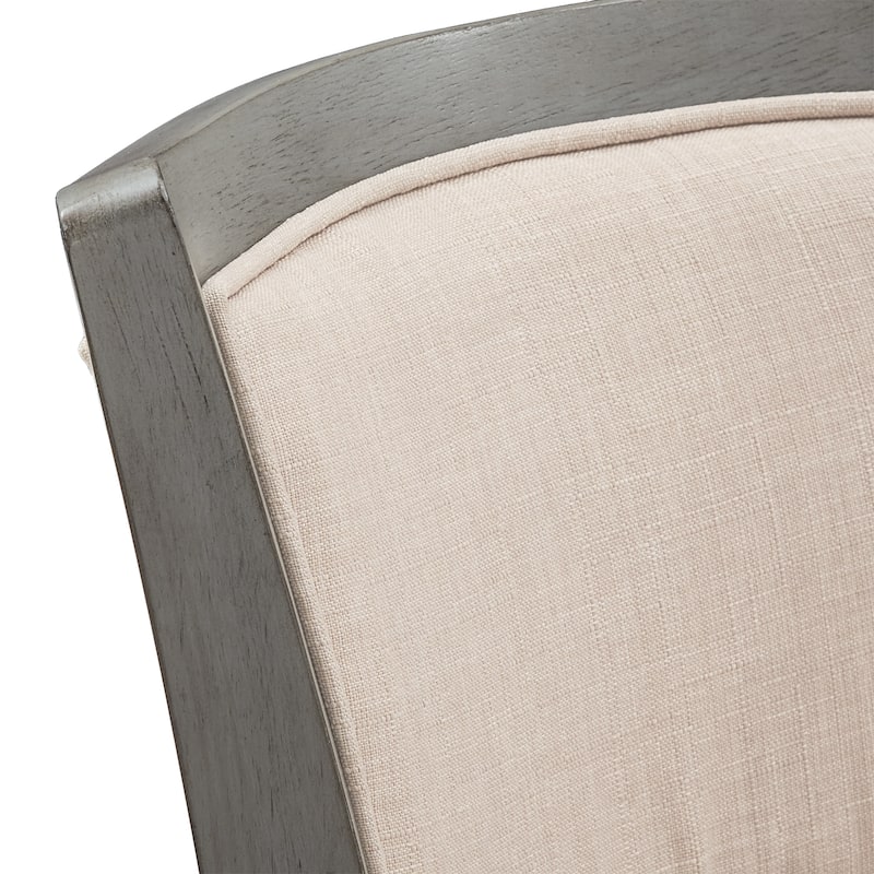 Menas Upholstered Back Swivel Stool by iNSPIRE Q Classic