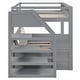 preview thumbnail 34 of 35, Full Over Full/Futon Bunk Bed w/ Stairs, Small Shelf & 3 Drawers, Bottom Bed can be Converted into Daybed, Convertible Bunk Bed