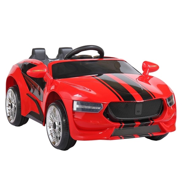 Electric children sports car-red black - 7'6" x 9'6". Opens flyout.
