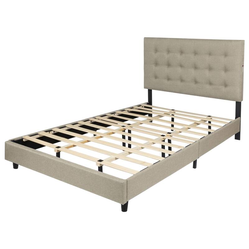 Madison Upholstered LED-lit Platform Bed Frame
