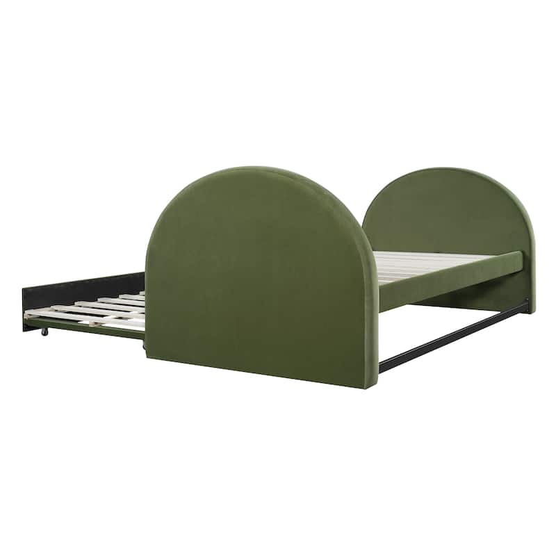 Christopher Knight Home - Modern Upholstered Velvet Daybed with Pull-Out Trundle