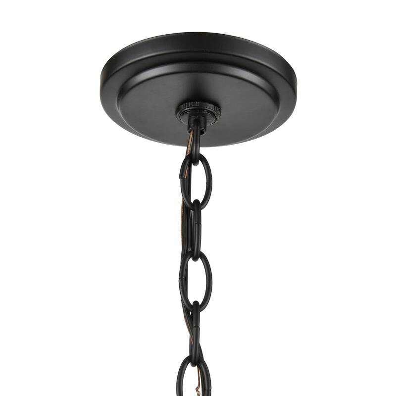929 Lighting 5 Light Matte Black Chandelier Ceiling Fixture