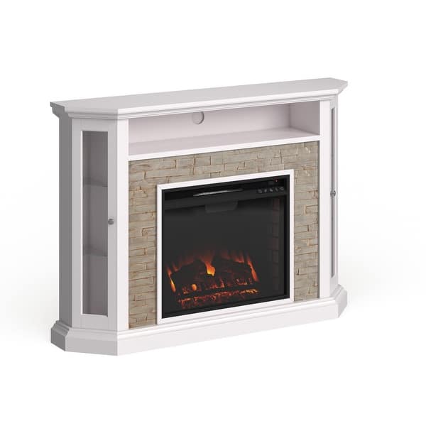 Shop Copper Grove Hermon Faux Stone Corner Convertible Electric