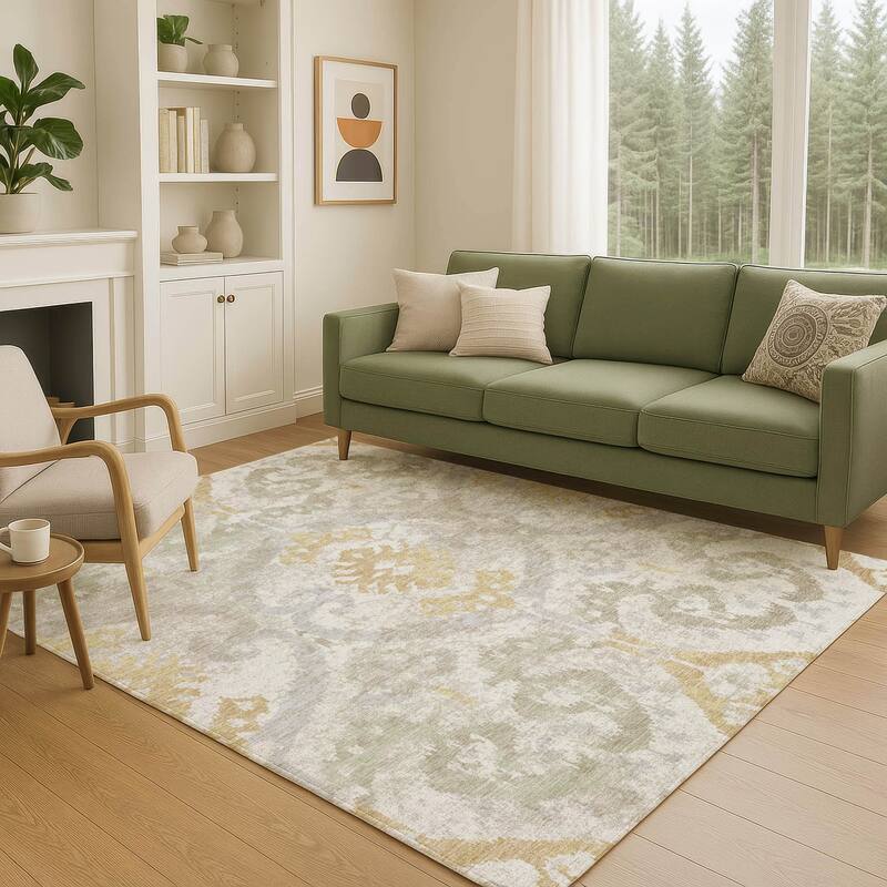 Machine Washable Indoor/ Outdoor Global Empire Chantille Rug