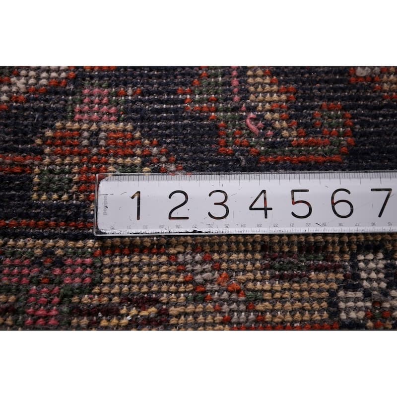 Geometric Heriz Serapi Indian Area Rug Hand-Knotted Wool Carpet - 8'0" X 10'4"
